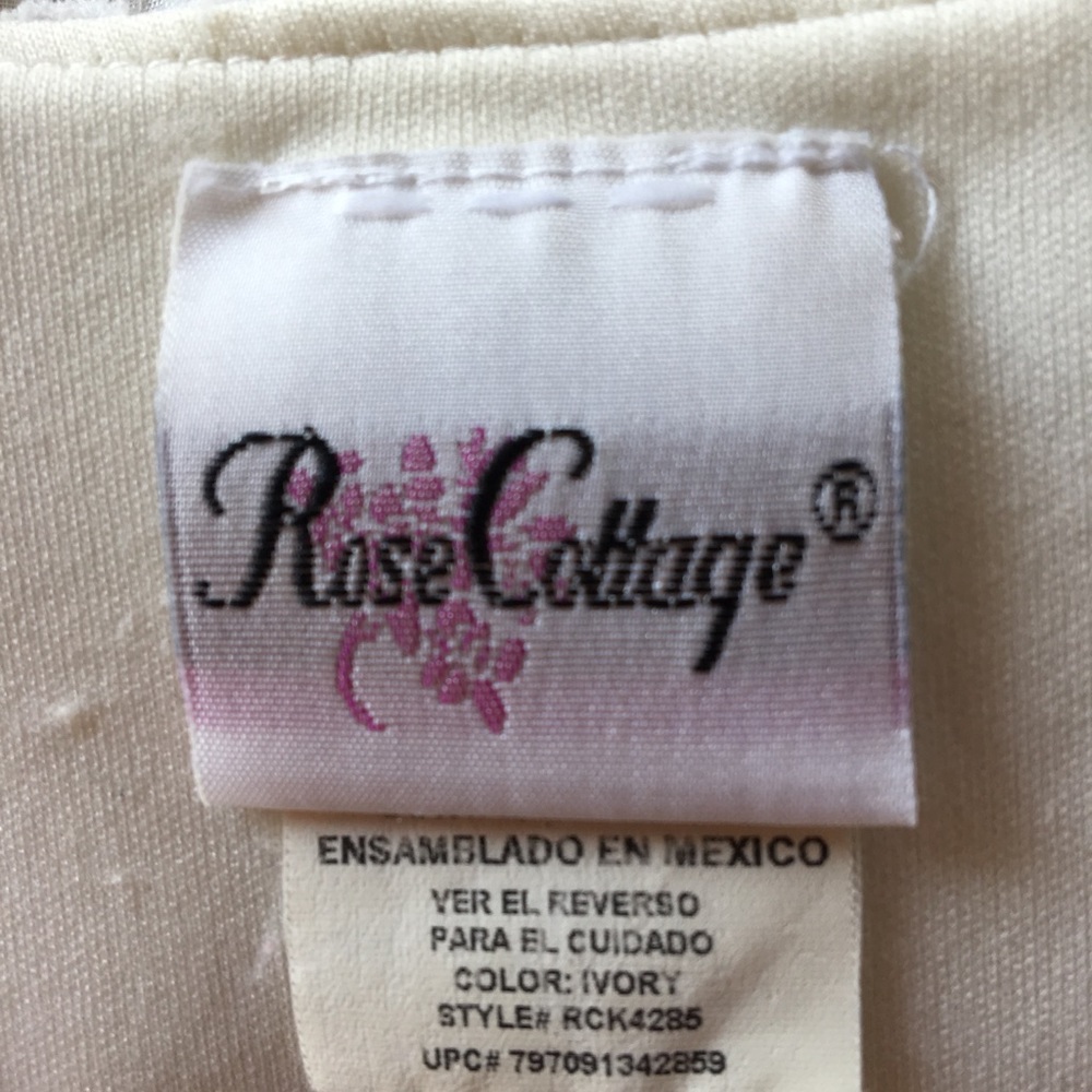 Rose Cottage Ivory Special Occasion Dress SZ 10 - Picture 9 of 13